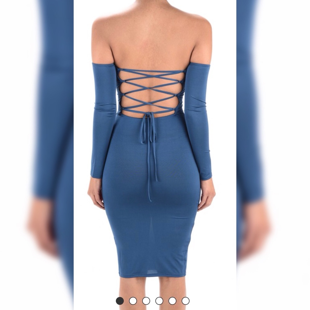 Back Detailed Mid Length Dress